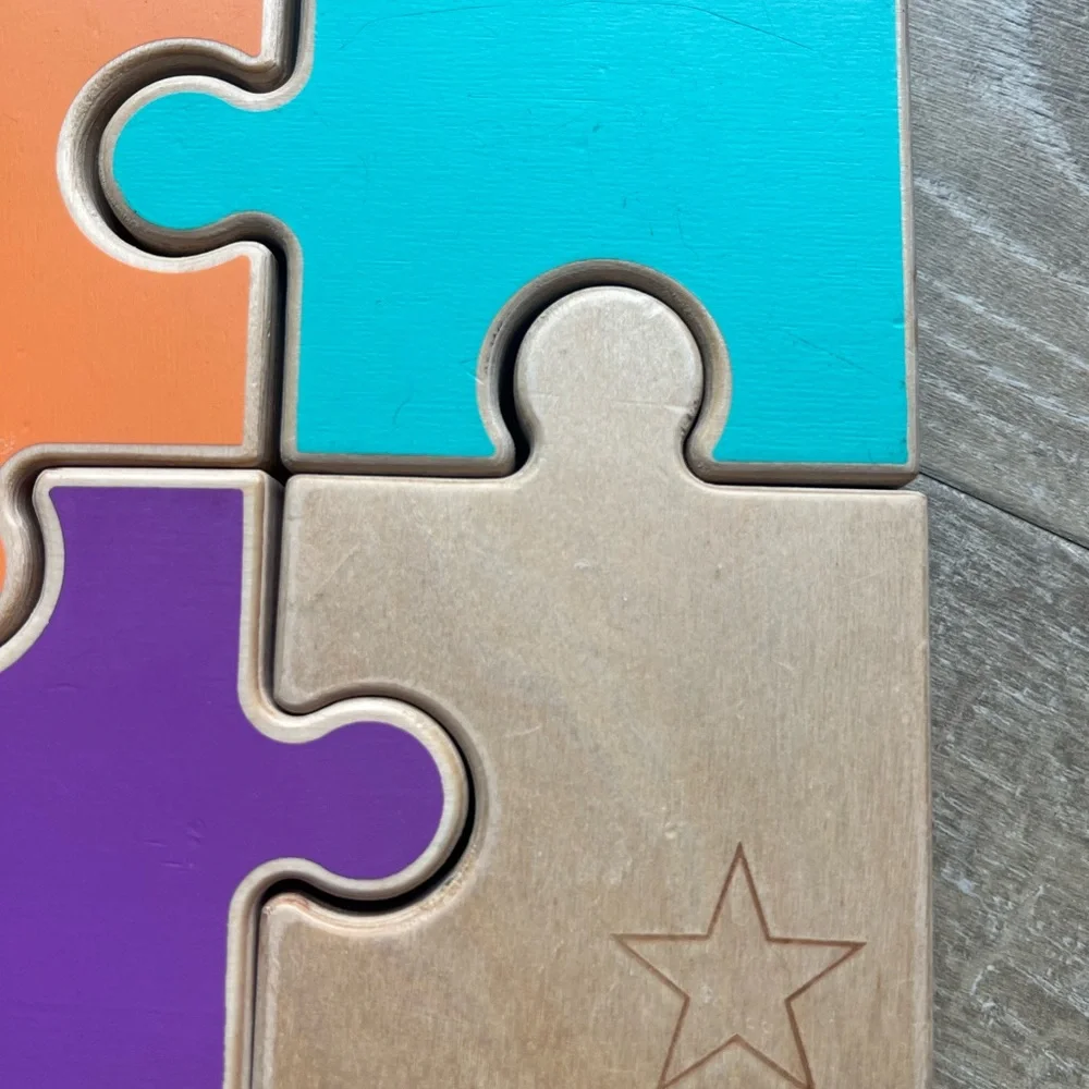 Lovevery Montessori Chunky Wooden Jigsaw Puzzle - from the Companion Play Kit